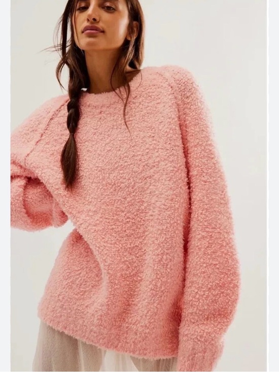 Free People Sweaters - Free People Soft Pink Crew Neck Sweater NWOT